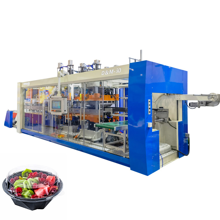 Four Station Auto PP Fruit Box Making Thermoforming Machine