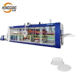 DM80 Three Stations PET Yogurt Cup Lid Thermoforming Machine